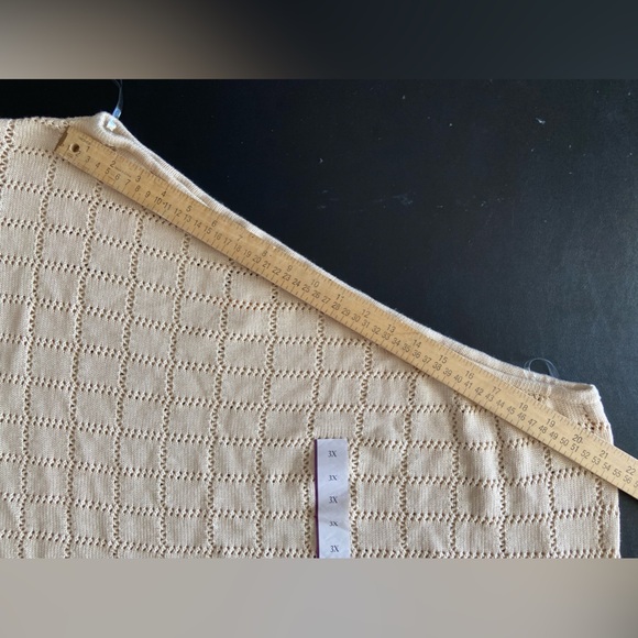 Future Collective One Shoulder Cream/Tan colored long sleeve Top sweater size 3X - Picture 10 of 10